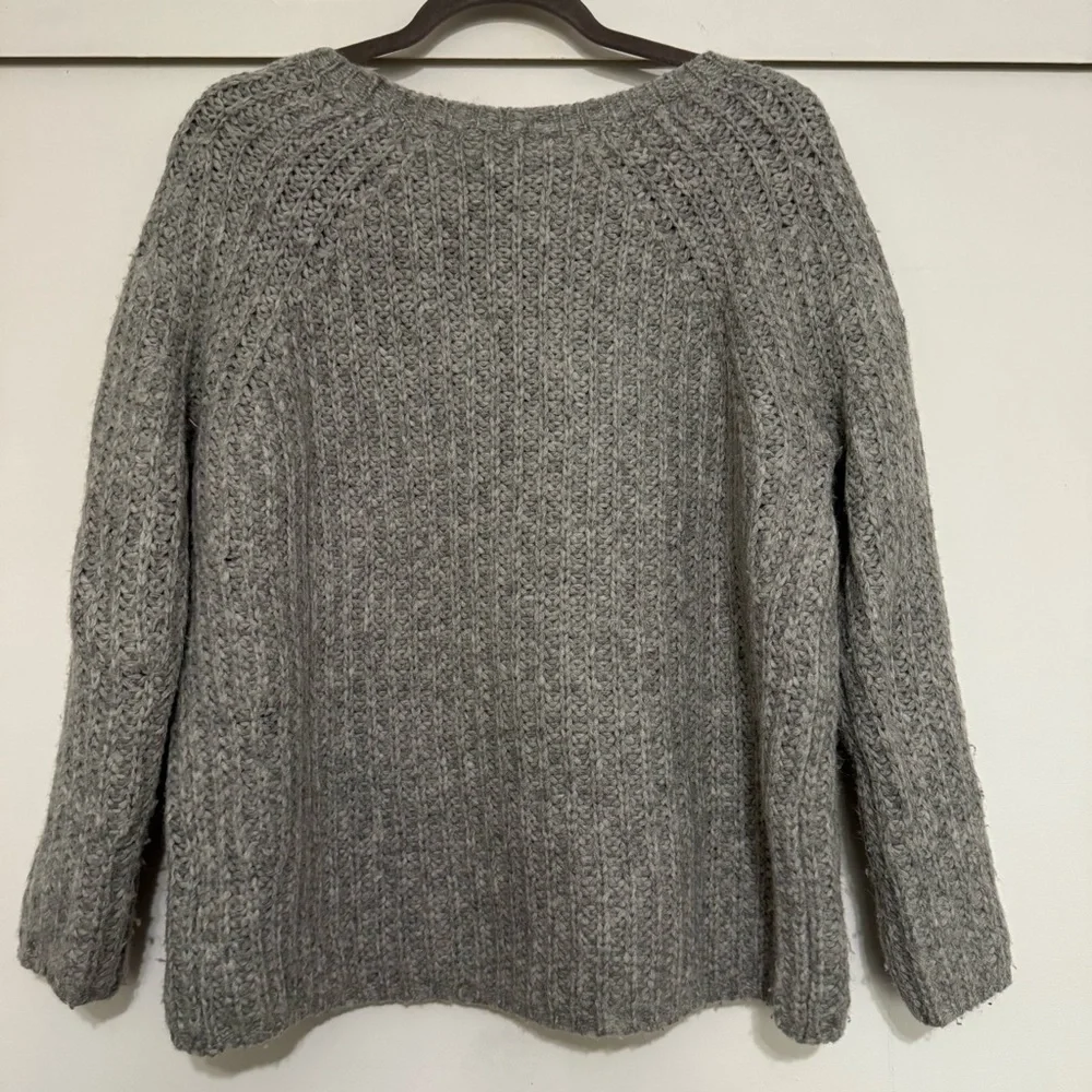 Nili Lotan Alpaca Wool Knit Grey Sweater - Picture 5 of 6
